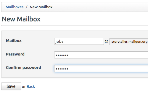 Creating new Mailbox